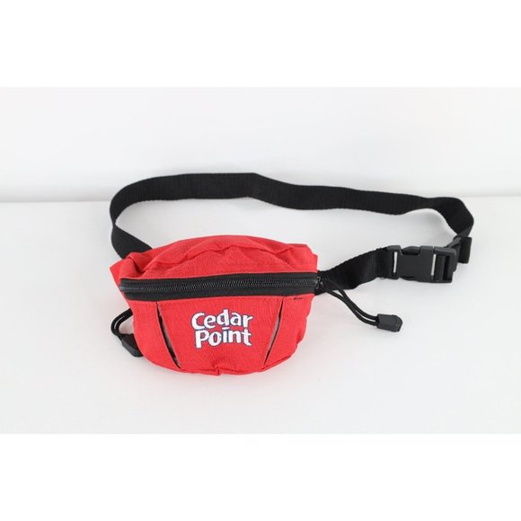 Vintage 90s Spell Out Cedar Point Amusement Park Mini Fanny Pack Waist Belt Bag